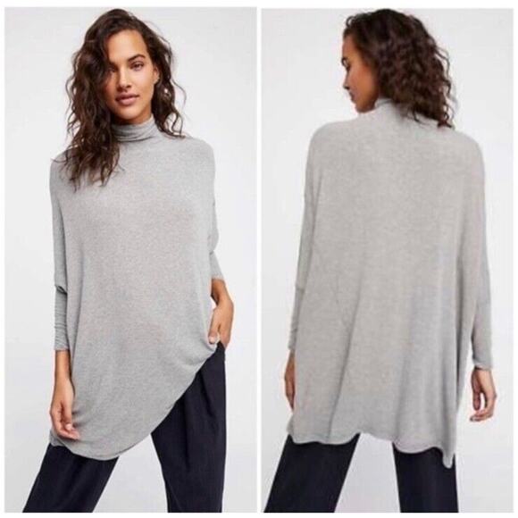 Free People We the Free Turtleneck Pullover Tunic Womens Small Sweater Oversized - Picture 1 of 10